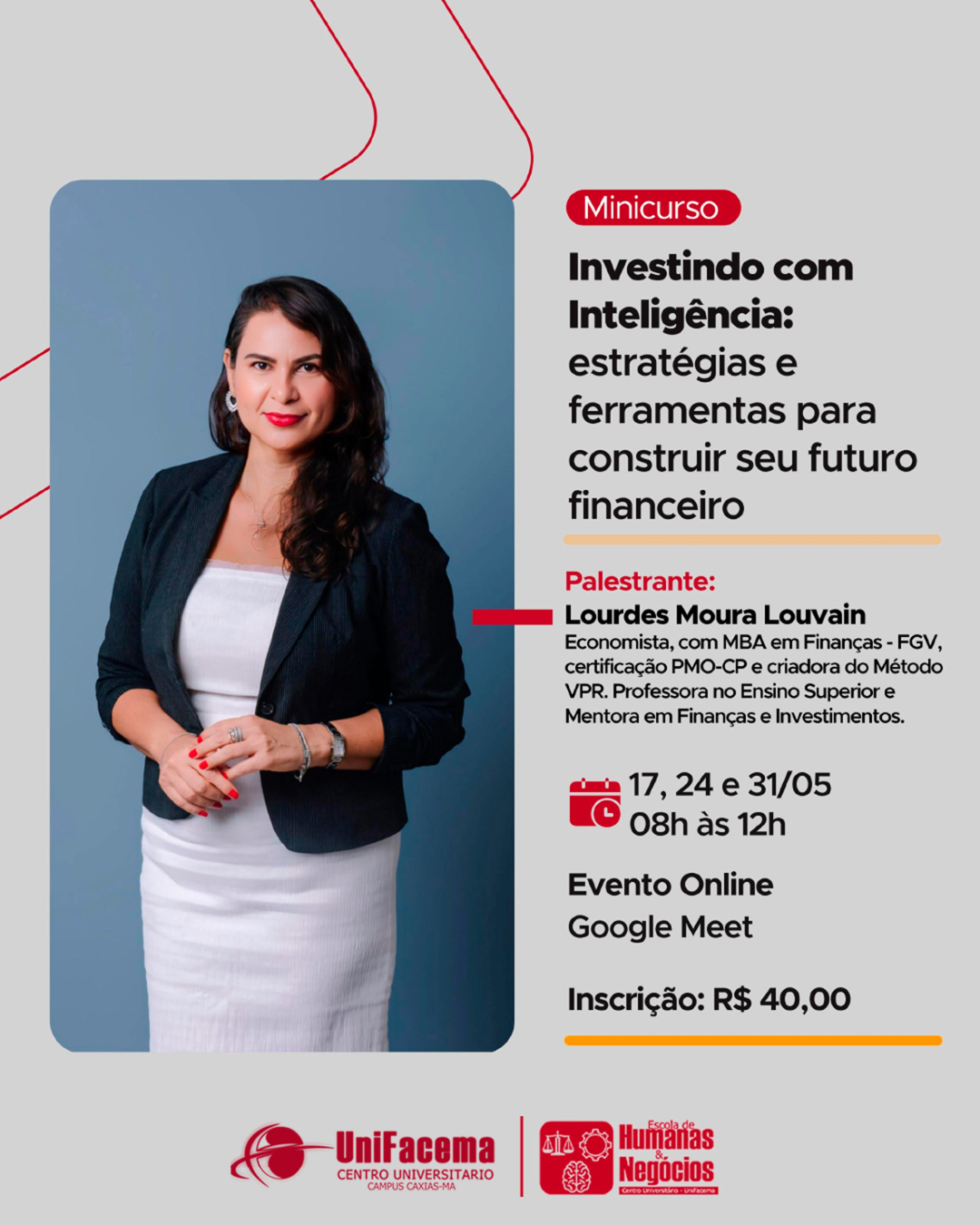 MINICURSO: INVESTINDO COM INTELIGÊNCIA ESTRATÉGIAS E FERRAMENTAS PARA CONSTRUIR SEU FUTURO FINANCEIRO