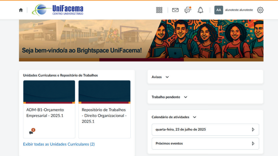 UniFacema lança novo Ambiente Virtual Brightspace para aprimorar a experiência acadêmica