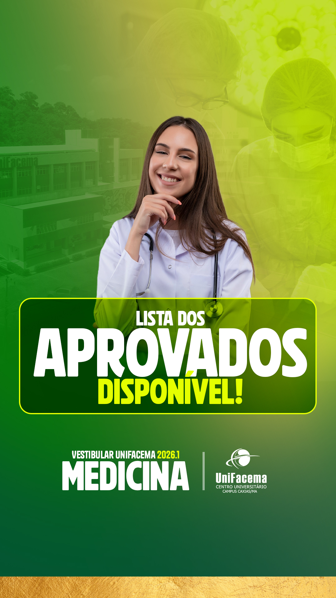 UniFacema divulga lista dos aprovados no Vestibular de Medicina 2026.1