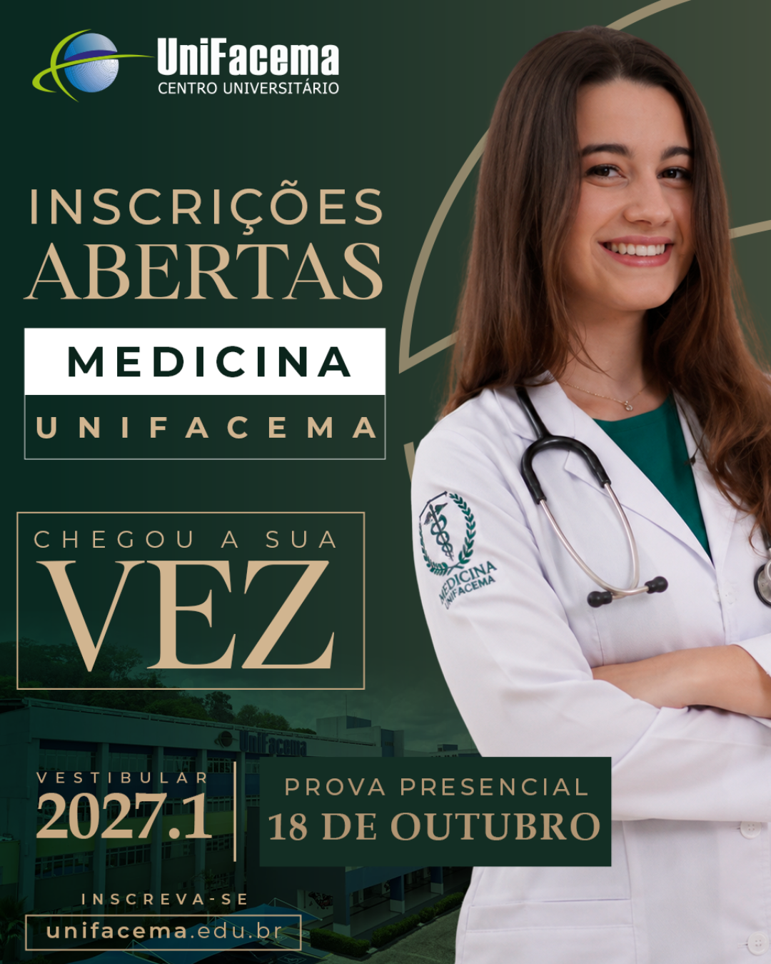 UniFacema abre processo seletivo para Medicina com ingresso no primeiro semestre de 2027