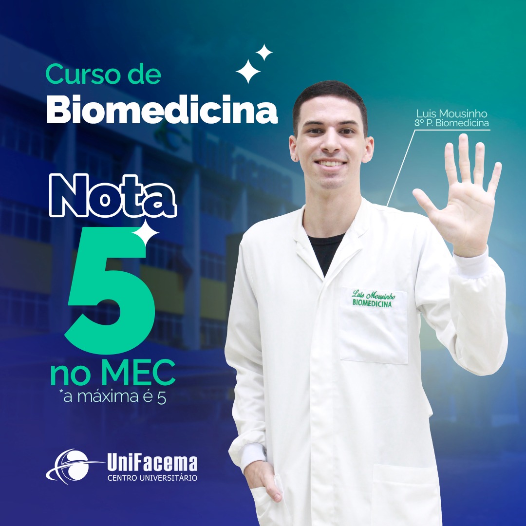 Curso de Biomedicina do UniFacema conquista nota 5: conceito máximo do MEC