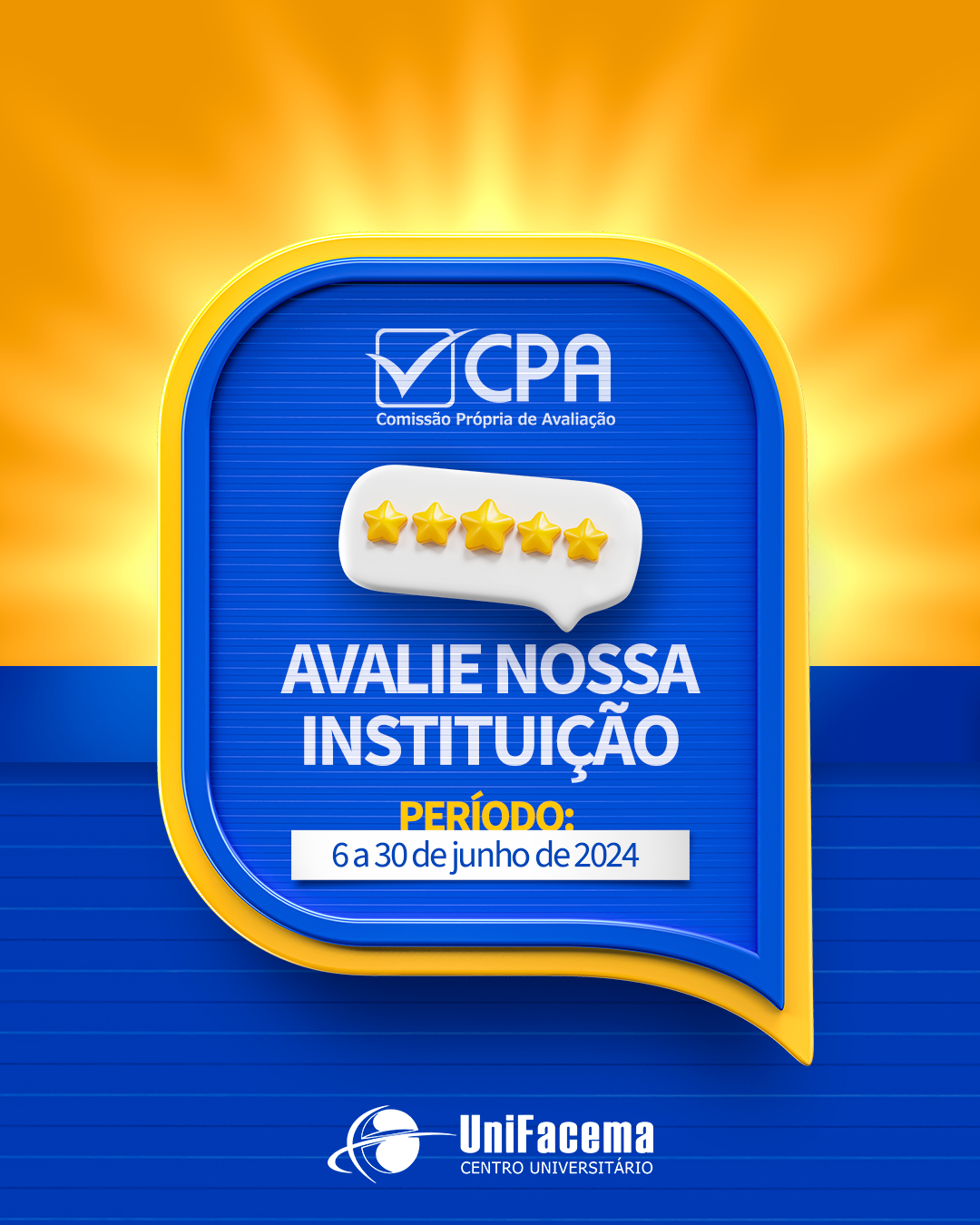 Formulário da Avaliação Institucional é disponibilizado pela equipe da CPA do UniFacema